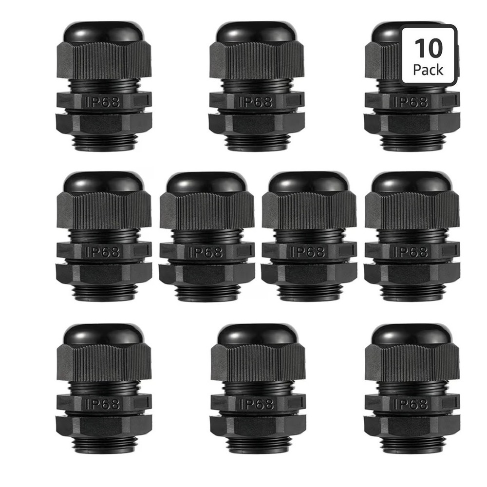 13- PENGLIN 10 Pack 3/4" NPT Nylon Cable Glands IP68 Waterproof Strain Relief